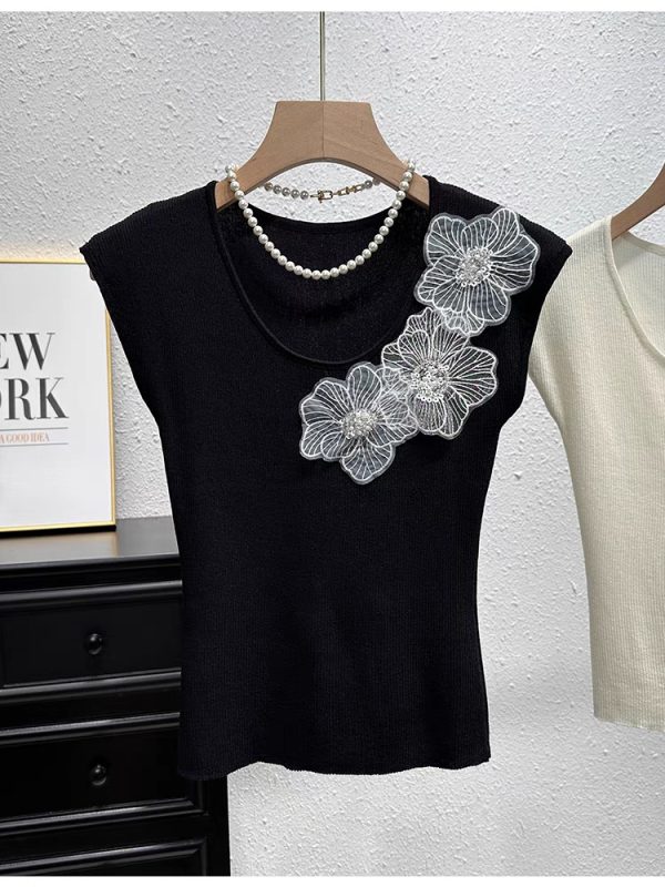 Short flowers small shirt fashion sweater for women
