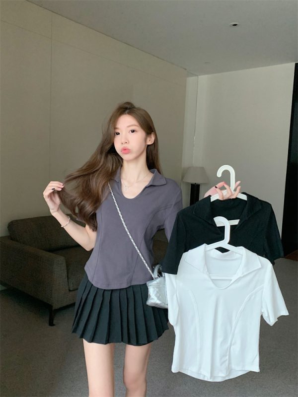 Slim summer tops spicegirl short sleeve T-shirt for women
